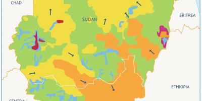 Karte Sudānā baseinu 